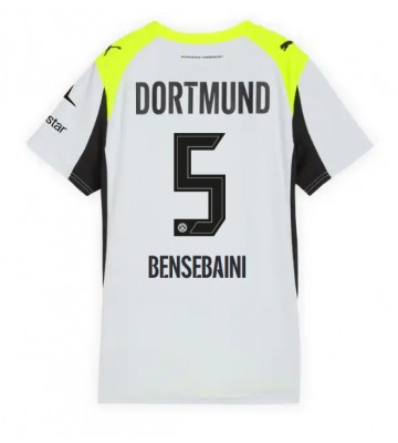 Borussia Dortmund Ramy Bensebaini #5 Segunda Equipación Mujer 2025-26 Manga Corta